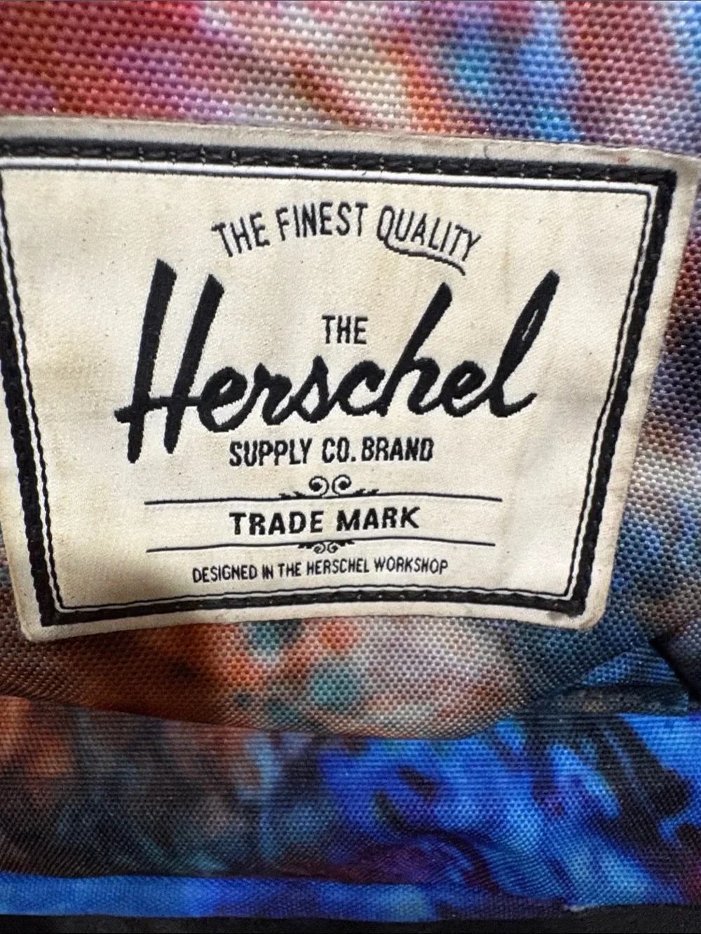 Herschel Supply Company Tie-Dye Blue Orange Multicolor Backpack